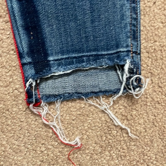 Express High Rise Ankle Jeggings with Red/Navy Stripe - Picture 4 of 10